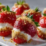 Cheesecake-Stuffed Strawberries (Party Finger Food)