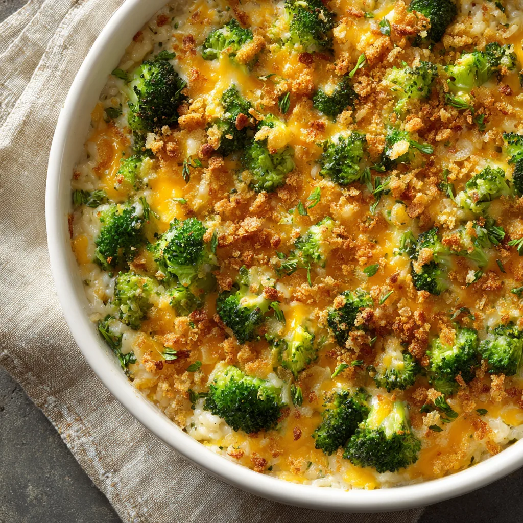 Cheesy Broccoli Rice Casserole