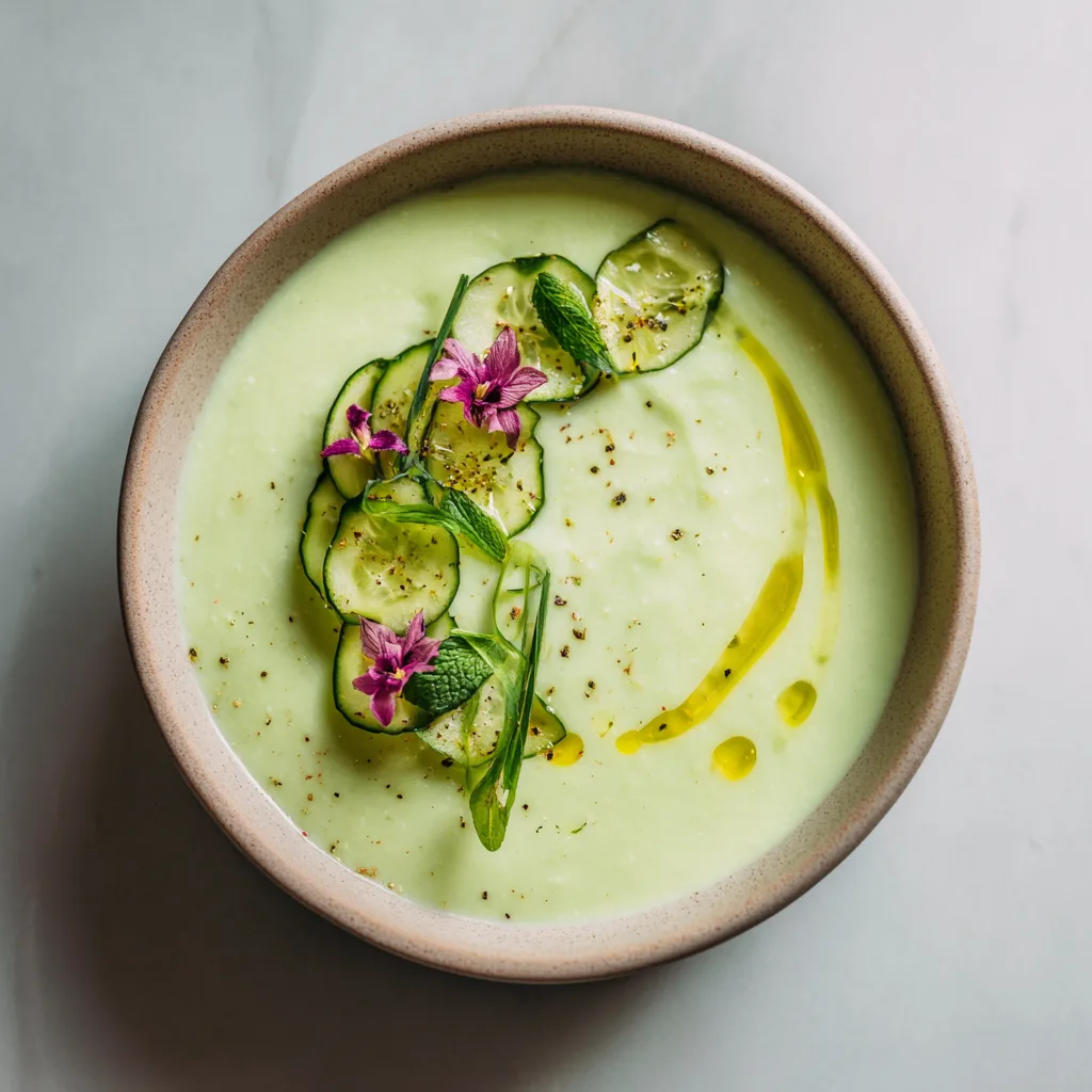 Chilled Cucumber Avocado Soup: Refresh Your Spring Meals! 2 Chilled Cucumber Avocado Soup (Light Spring Starter)