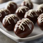 Chocolate Peanut Butter Football Truffles: Delight Your Tastebuds! 3 Chocolate Peanut Butter Football Truffles (Sweet Snack)