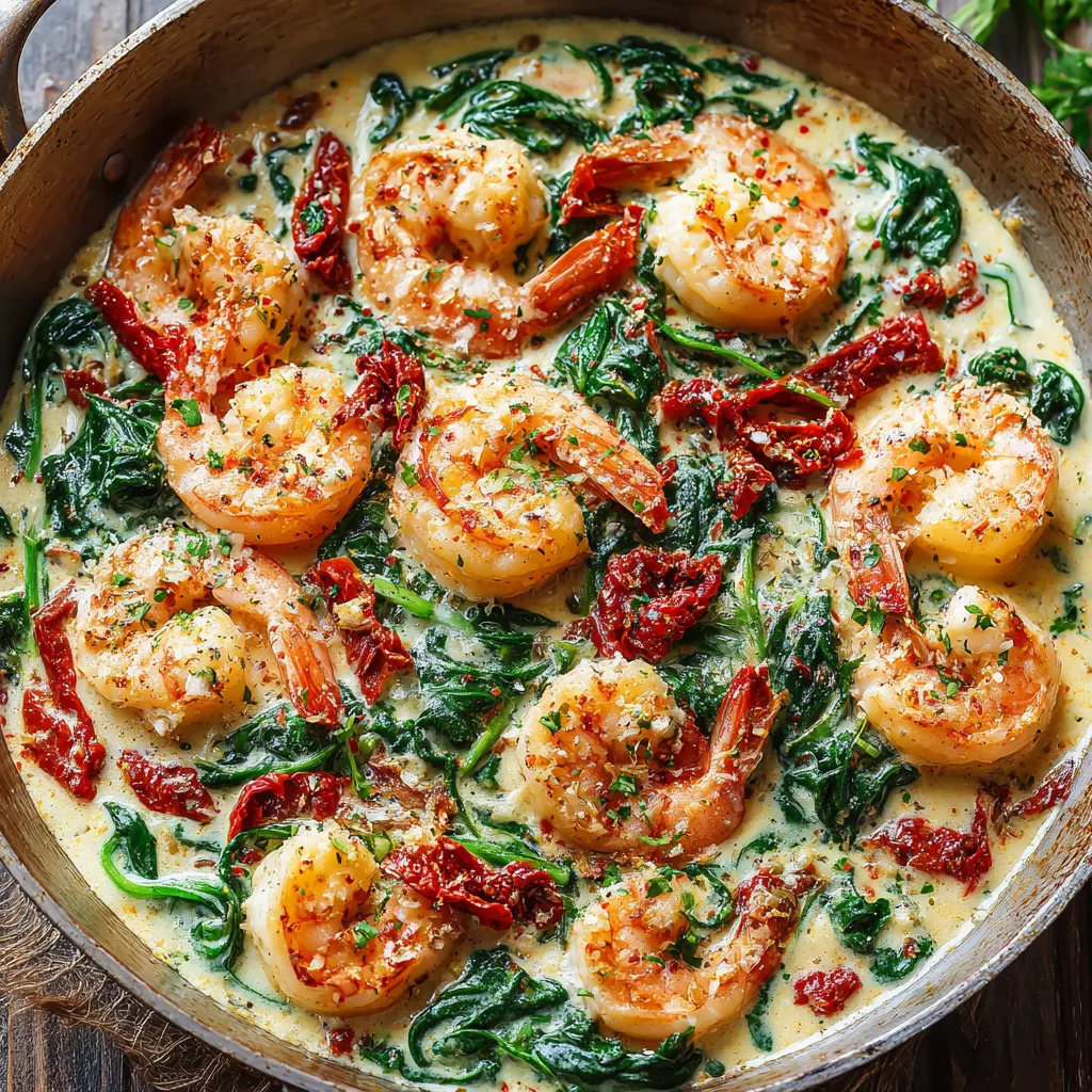 Creamy Tuscan Shrimp Skillet: A Low-Carb Delight Awaits! 2 Creamy Tuscan Shrimp Skillet (Low-Carb & Lent-Friendly)