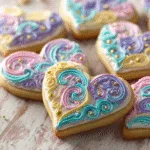 Decorated Heart-Shaped Sugar Cookies (Royal Icing Tutorial)