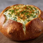 Football Bread Bowl Spinach Dip: Game Day's Best Treat! 3 Football Bread Bowl Spinach Dip (Edible Dip Bowl)