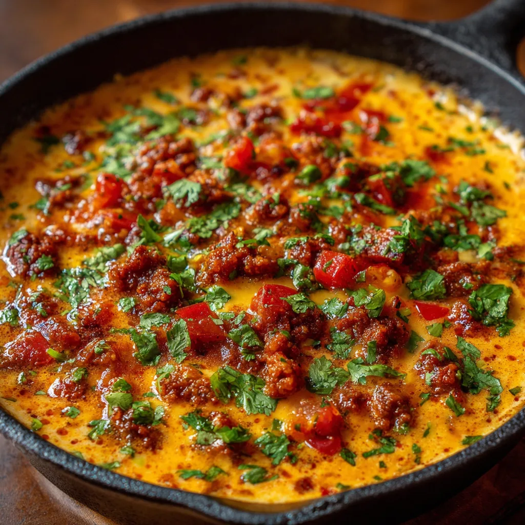 Gooey Loaded Queso Dip with Chorizo