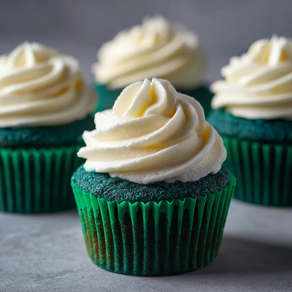 Green Velvet Cupcakes with Irish Buttercream You'll Love! 2 Green Velvet Cupcakes with Irish Buttercream