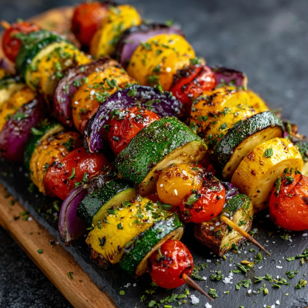 Grilled Spring Vegetable Skewers (Veggie Kebabs) You'll Love! 2 Grilled Spring Vegetable Skewers (Veggie Kebabs)
