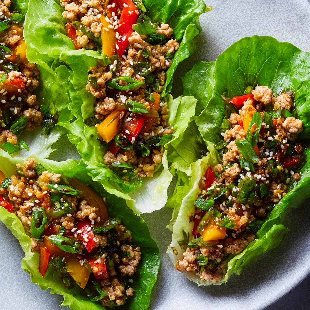 Ground Turkey Lettuce Wraps (Low-Carb) for Healthy Eating! 2 Ground Turkey Lettuce Wraps (Low-Carb)