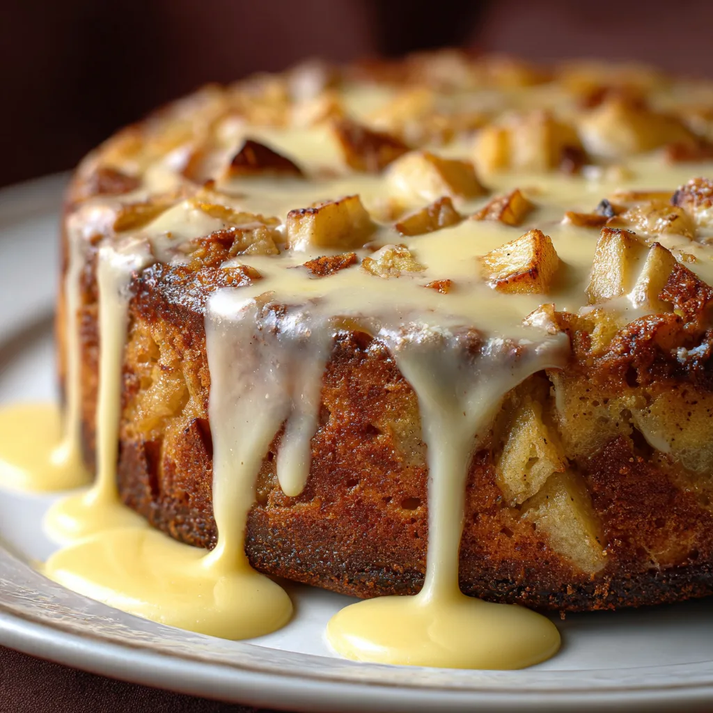 Irish Apple Cake with Custard Sauce