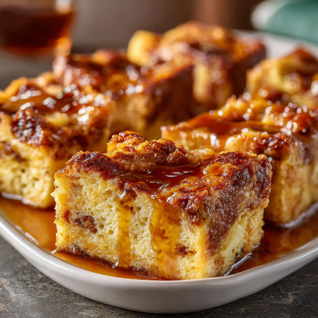 Irish Bread Pudding with Whiskey Caramel Sauce delights the palate! 2 Irish Bread Pudding with Whiskey Caramel Sauce