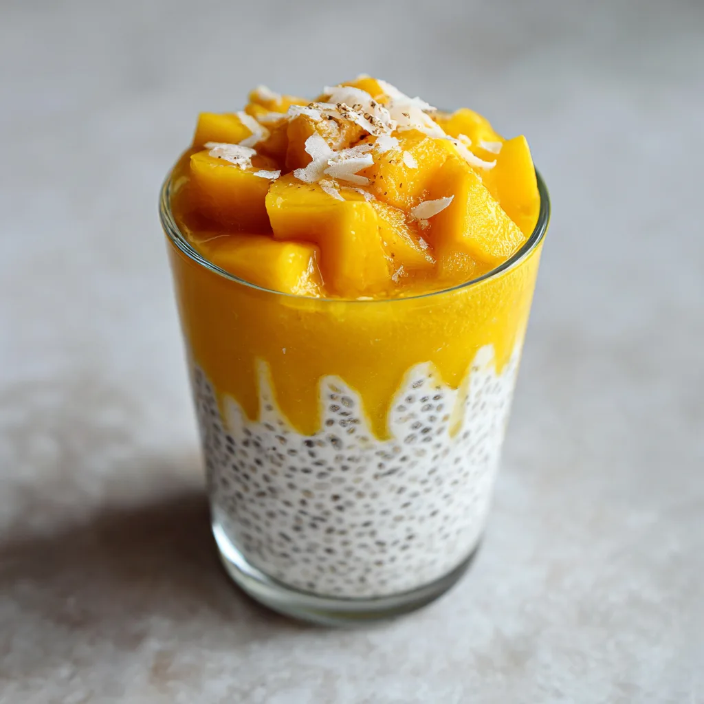 Mango Coconut Chia Pudding: A Refreshing Healthy Treat! 2 Mango Coconut Chia Pudding (Healthy Spring Dessert)