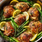 One-Pan Lemon Garlic Chicken and Asparagus