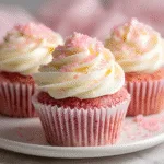 Pink Velvet Cupcakes with Cream Cheese Frosting Delights You! 3 Pink Velvet Cupcakes with Cream Cheese Frosting