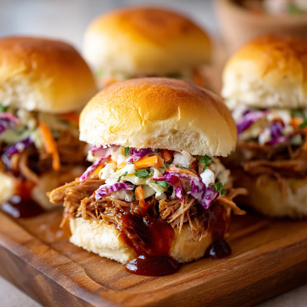 Pulled Pork Sliders with Tangy Slaw