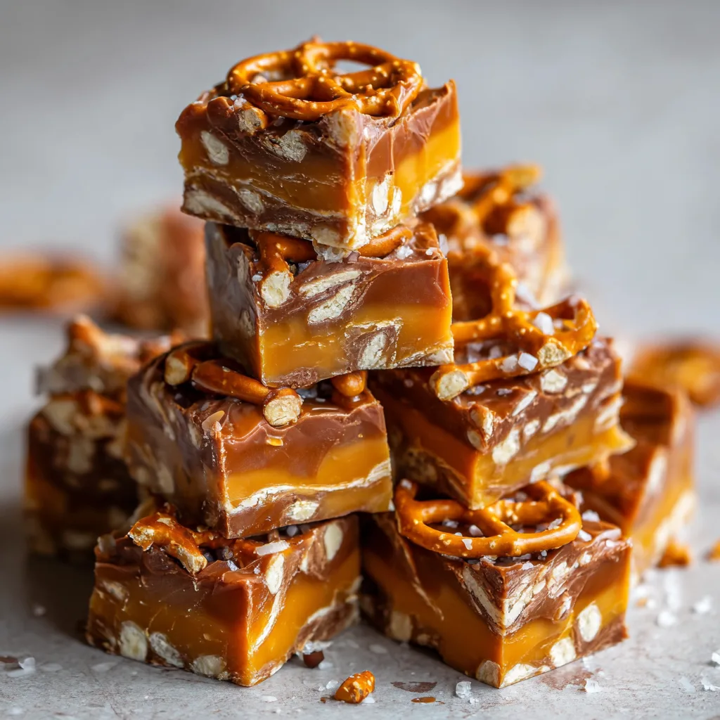 Salted Caramel Pretzel Fudge: Indulge in Sweet Bliss! 2 Salted Caramel Pretzel Fudge