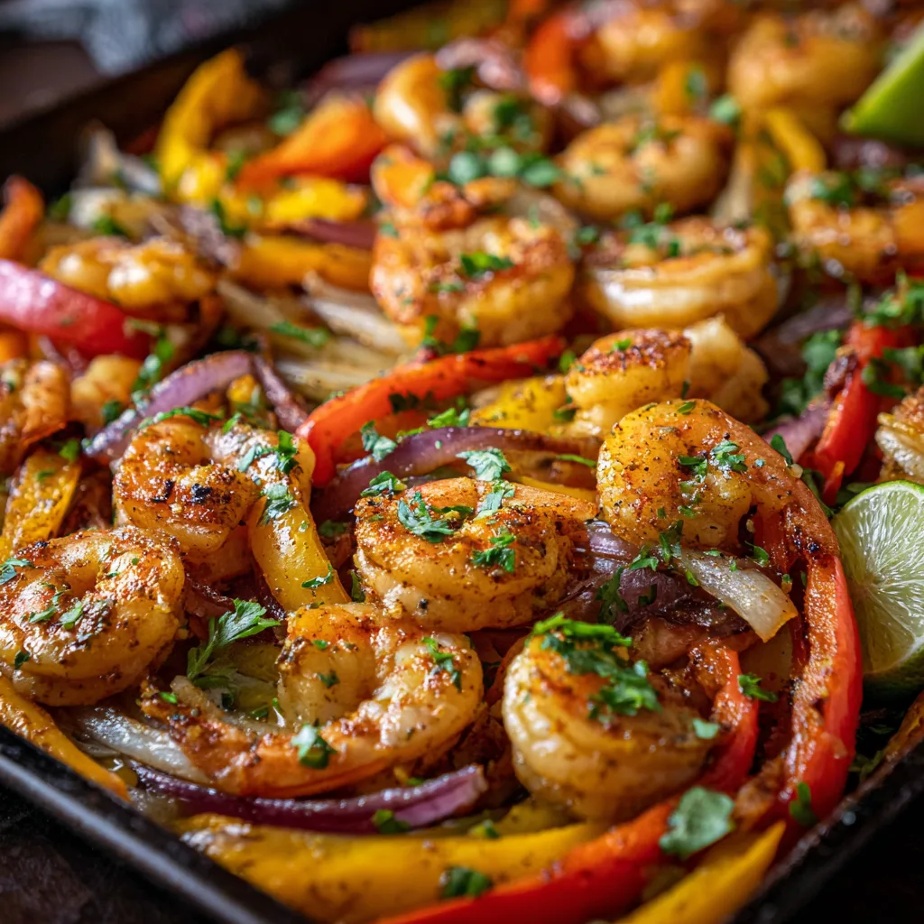 Sheet Pan Shrimp Fajitas (Quick Lenten Dinner)