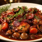 Slow Cooker Coq au Vin (Romantic French Dinner)