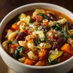 Slow Cooker Minestrone Soup (Meatless Meal)