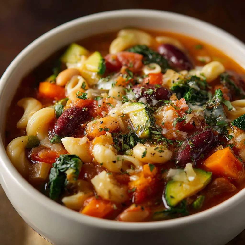 Slow Cooker Minestrone Soup (Meatless Meal)