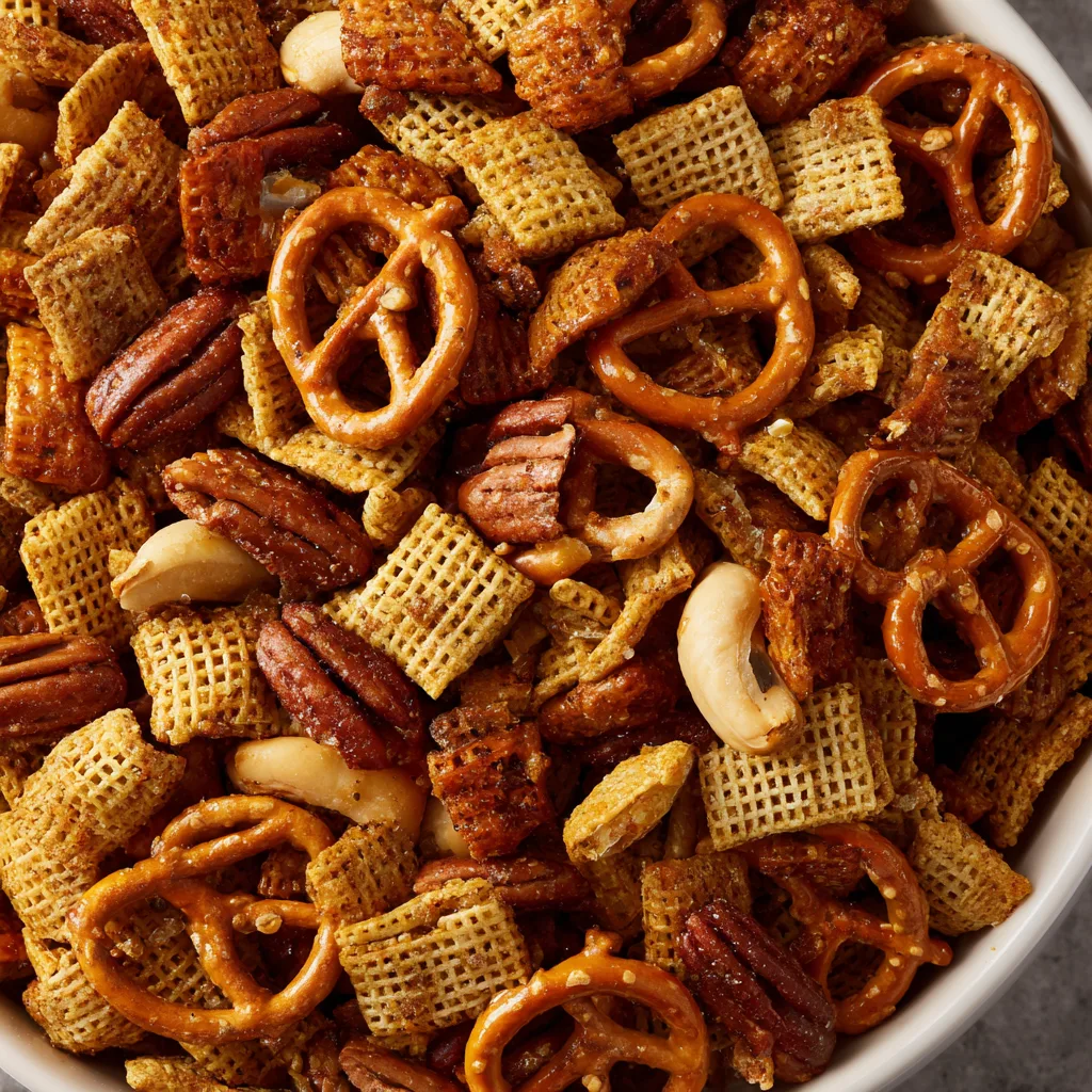 Slow Cooker Savory Chex Mix (Party Snack)