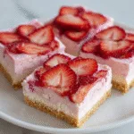 Strawberry Rose Cheesecake Bars