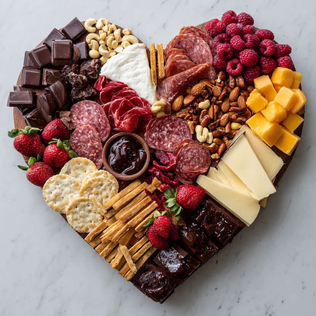 Valentine's Day Charcuterie Board: Unleash Sweet & Savory Delights! 2 Valentine's Day Charcuterie Board (Sweet & Savory Edition)