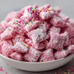 Valentine's Day Puppy Chow: Delightful Chocolate Cherry Treat! 3 Valentine's Day Puppy Chow (Chocolate Cherry Muddy Buddies)