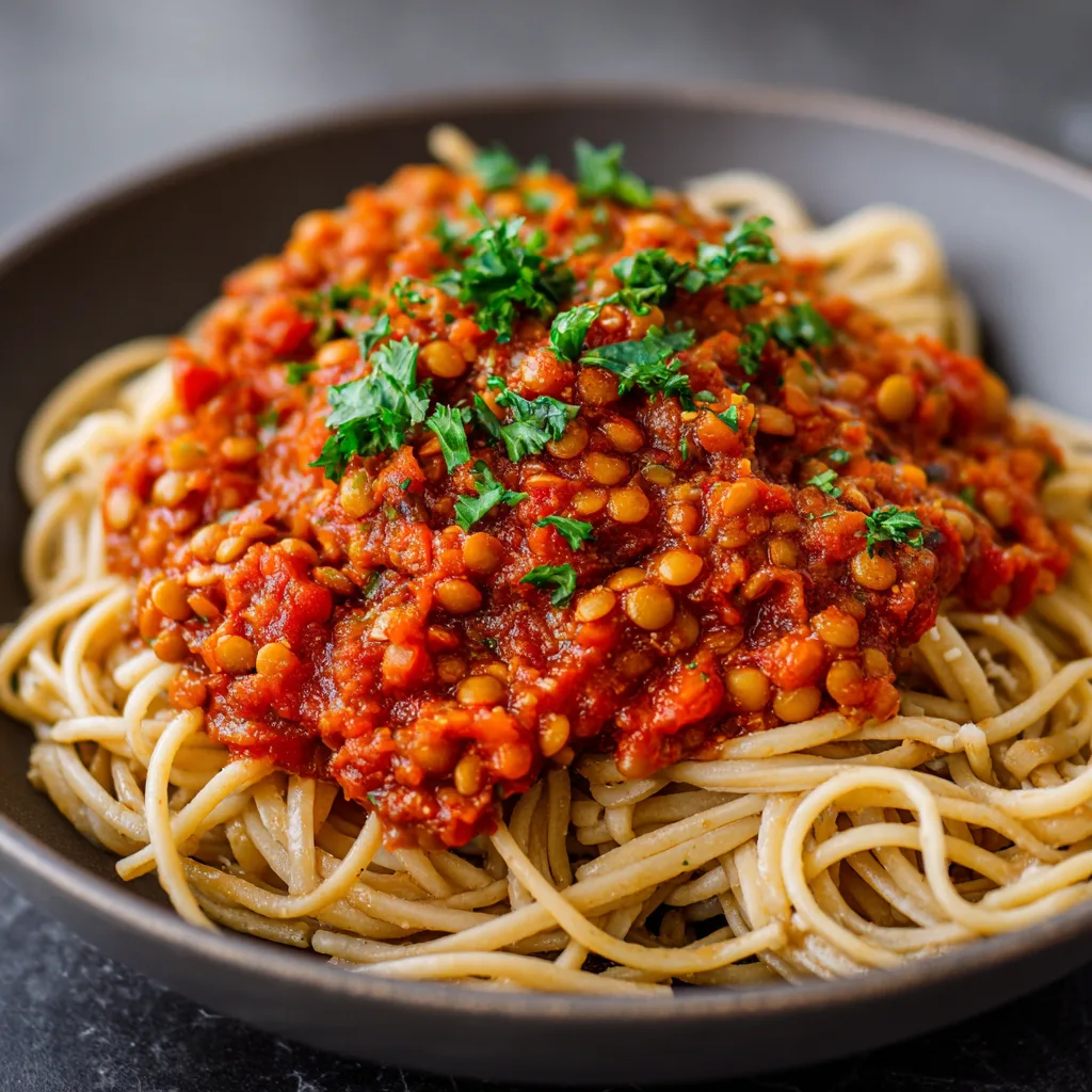 Vegan Lentil Bolognese: Enjoy Plant-Based Pasta Delight! 2 Vegan Lentil Bolognese (Plant-Based Pasta Night)
