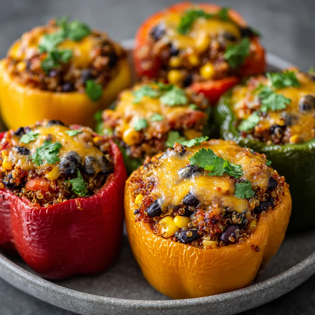 Veggie-Packed Quinoa Stuffed Peppers for Ultimate Flavor! 2 Veggie-Packed Quinoa Stuffed Peppers