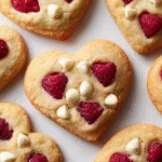 White Chocolate Raspberry Heart Cookies