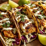 15-Minute Air Fryer Fish Tacos with Zesty Slaw and Lime