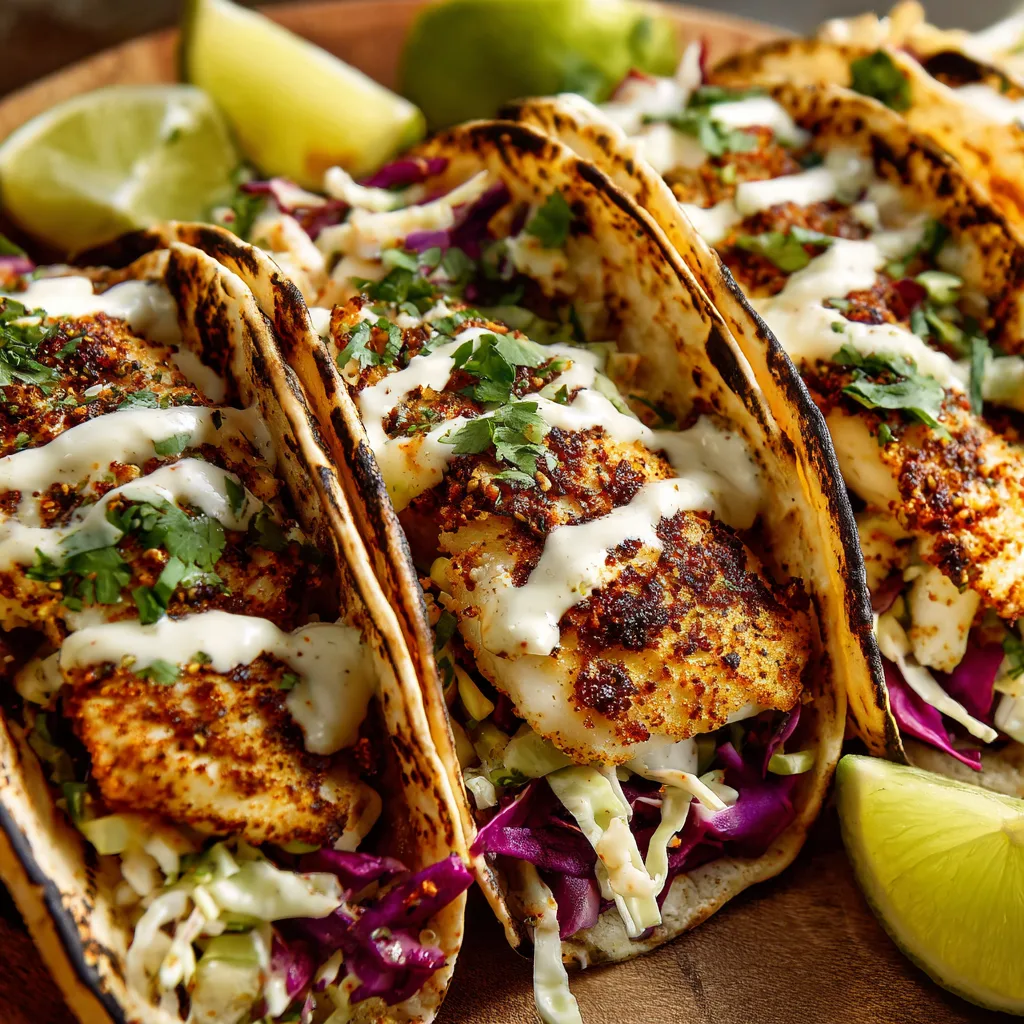 15-Minute Air Fryer Fish Tacos with Zesty Slaw and Lime