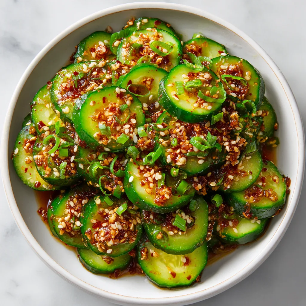 20-Minute Crunchy Asian Cucumber Salad with Chili Oil