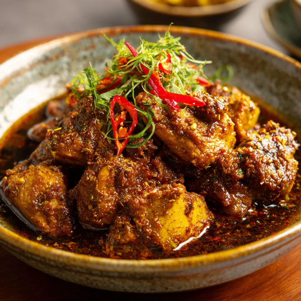 Authentic Chicken Rendang: A Traditional Dry Coconut Curry for Iftar