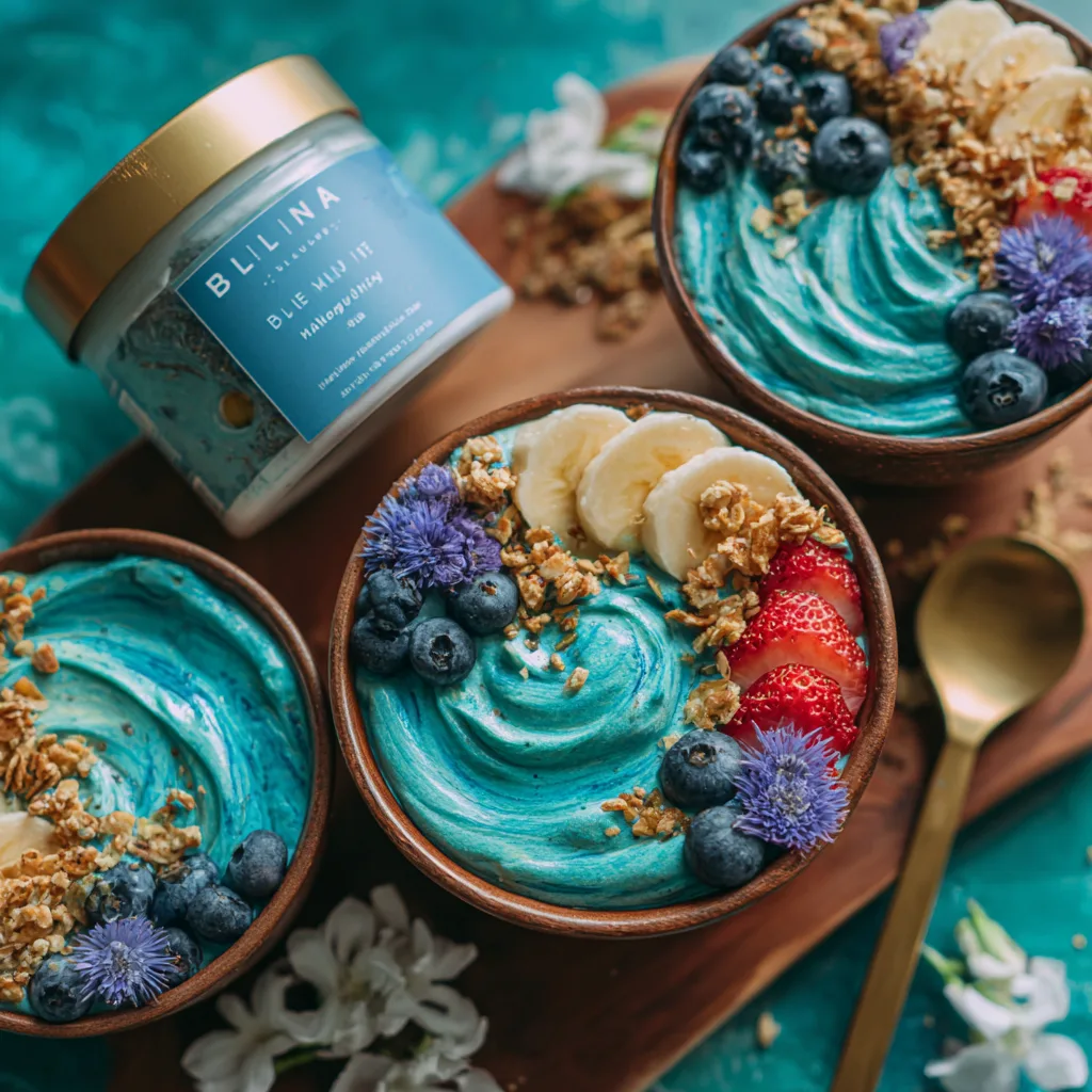 Blue Spirulina and Coconut Milk "Mermaid" Bowls (High Protein)