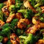 Chili Garlic Air Fryer Chicken and Broccoli (29g Protein, 9g Carbs)