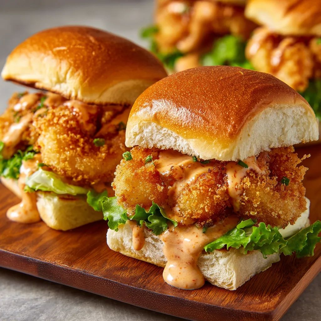 Crispy Shrimp Sandwiches with Air Fryer "Bang Bang" Sauce