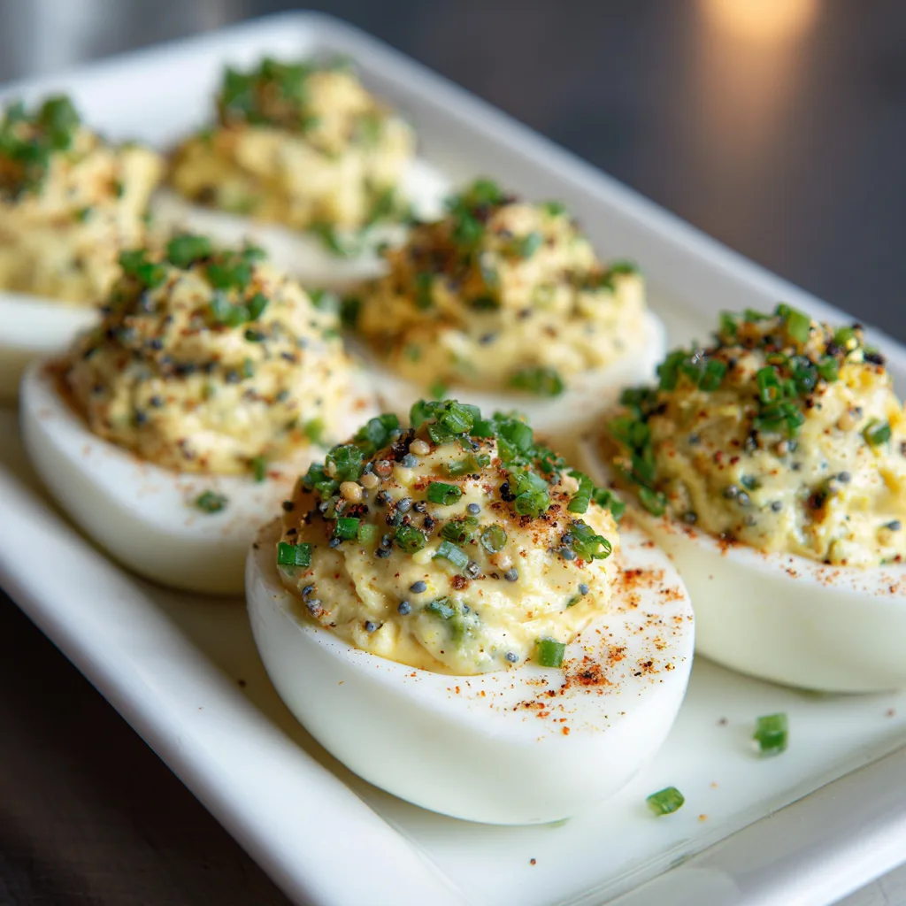 Deviled Eggs with a 2026 Twist: Discover the Flavor! 2 Deviled Eggs with a 2026 Twist: Everything Bagel Seasoning and Chives