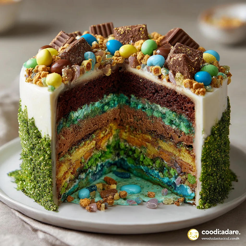 Earth Day Pinata Cake with Hidden Candy "Rocks" Delight! 2 Earth Day Pinata Cake with Hidden Candy "Rocks"