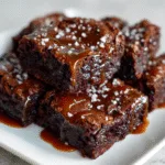 Guinness Chocolate Brownies with Sea Salt and Espresso Caramel