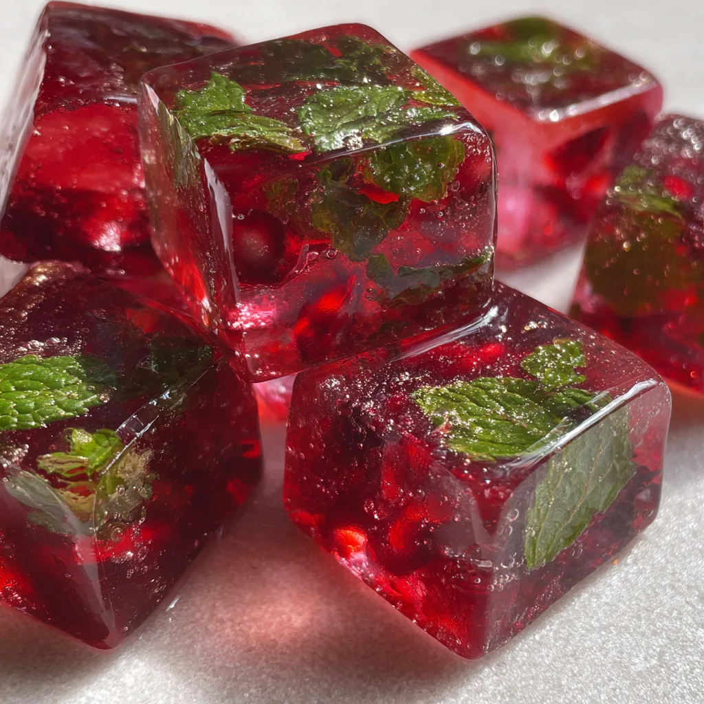 Gut-Healing Gelatin Snacks with Pomegranate and Fresh Mint