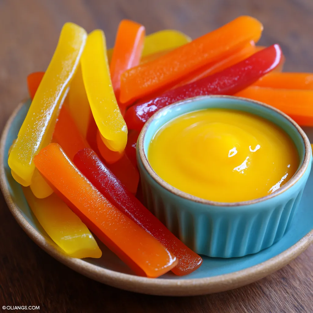 Healthy Gummy "Fries" with a Mango Dipping Sauce Delight Kids! 2 Healthy Gummy "Fries" with a Mango Dipping Sauce (Fun for Kids)