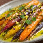 Honey-Glazed Heirloom Carrots with Fresh Mint and Toasted Pistachios