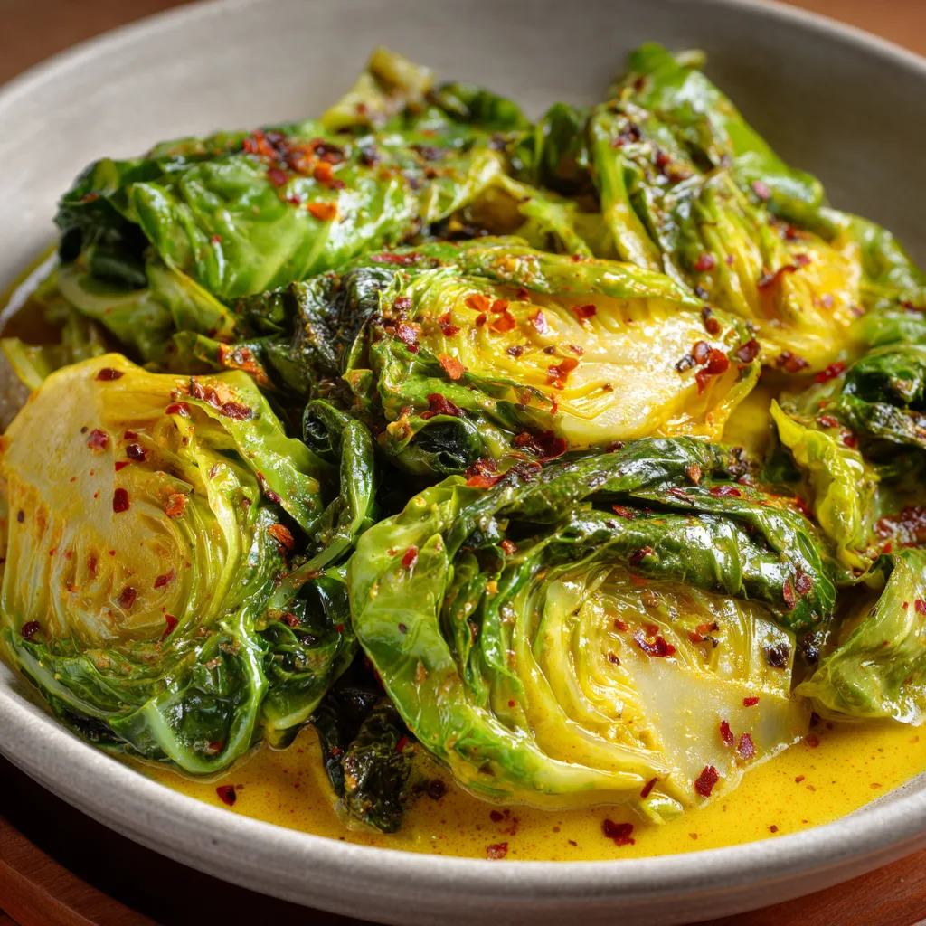 Melt-In-Your-Mouth Braised Cabbage with Coconut Milk and Curry