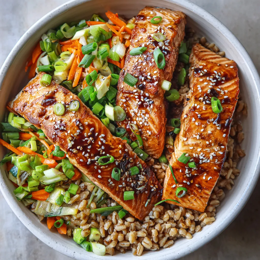 Miso Salmon & Farro Bowl: The 2026 "Toasty & Savory" Meal Prep Win