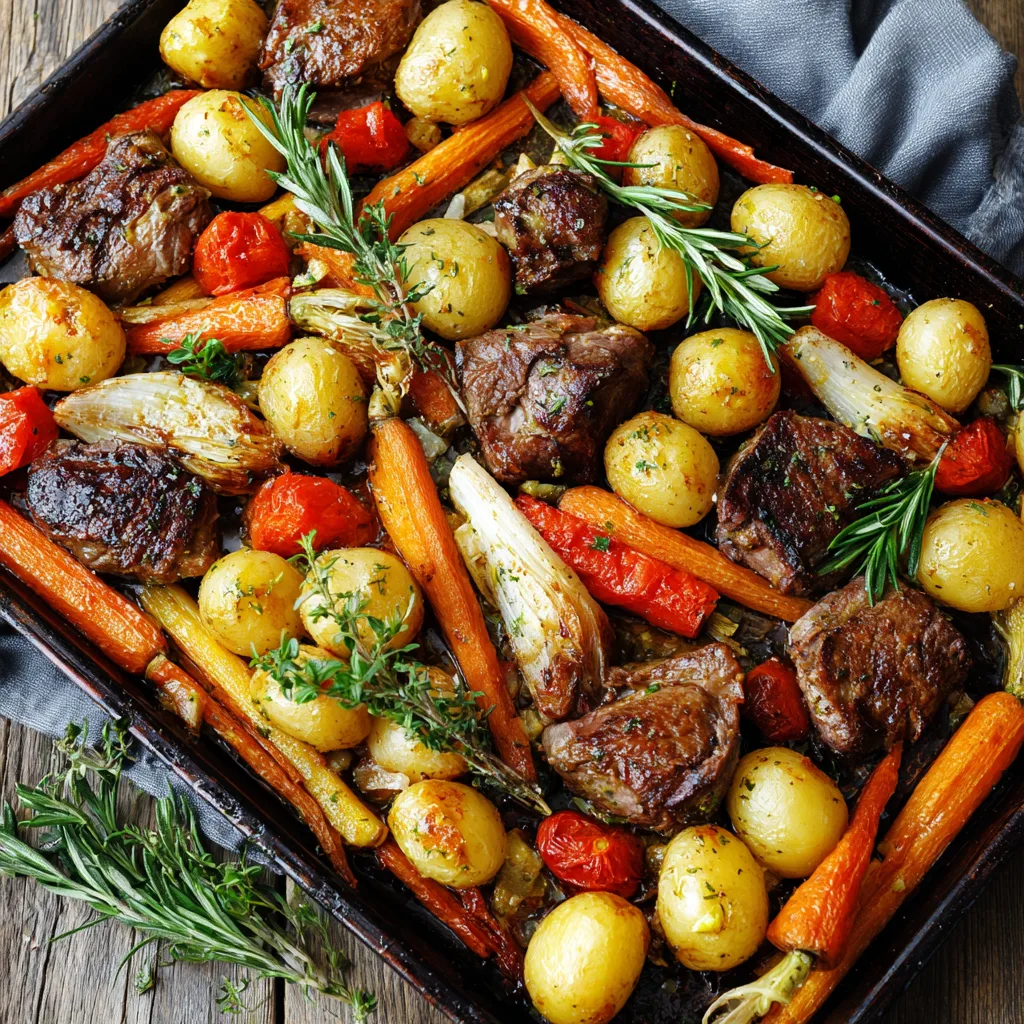 Sheet-Pan Easter Lamb with Roasted Carrots and New Potatoes