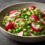 Spring Quinoa Salad with Peas, Radish, and Lemon-Herb Vinaigrette