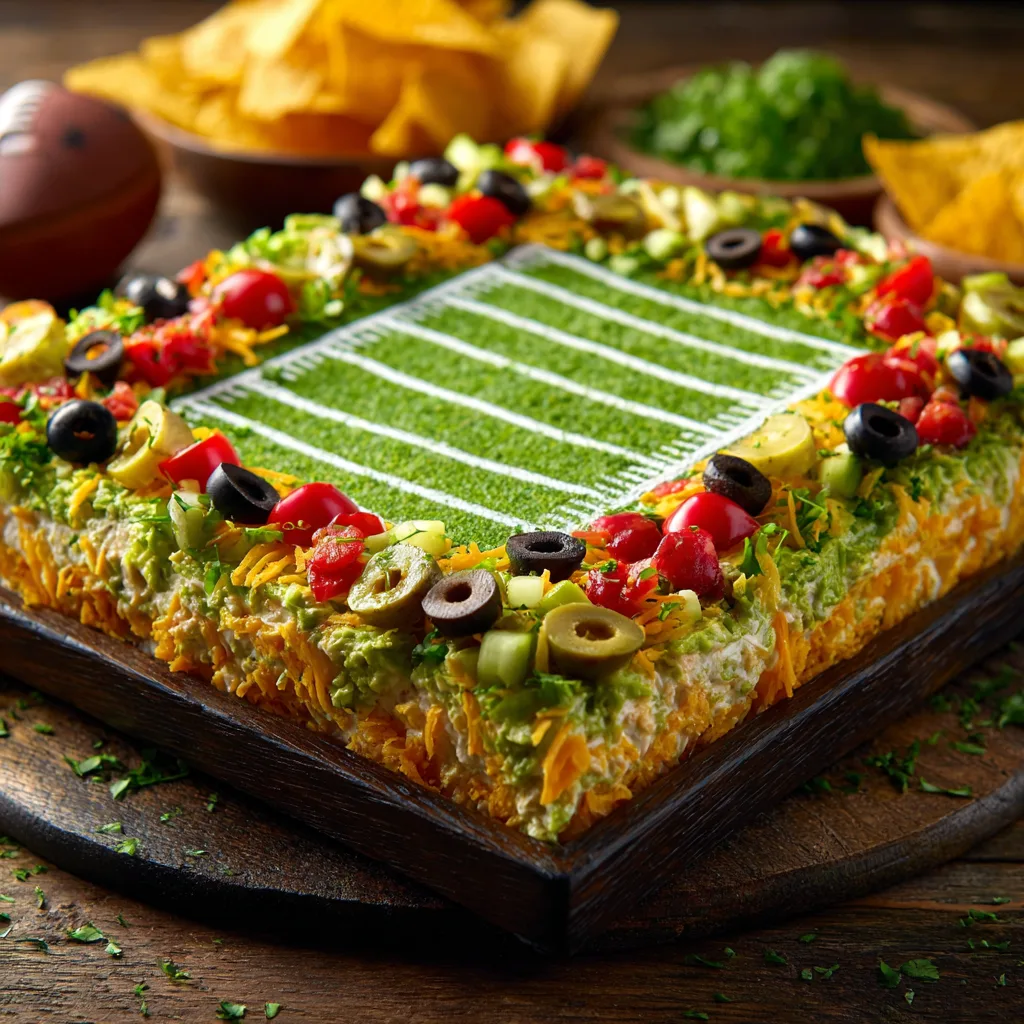 The Viral Football Field Dip: A Show-Stopping Game Day Centerpiece
