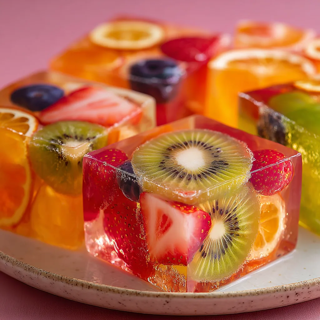 Transparent Fruit Jelly Cakes: Experience Yokan's Delight! 2 Transparent Fruit Jelly Cakes: A Modern Twist on Traditional Yokan