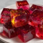 Vegan Agar Agar Jelly Cubes with Yuzu and Hibiscus Delights Await! 3 Vegan Agar Agar Jelly Cubes with Yuzu and Hibiscus (35% Growth)