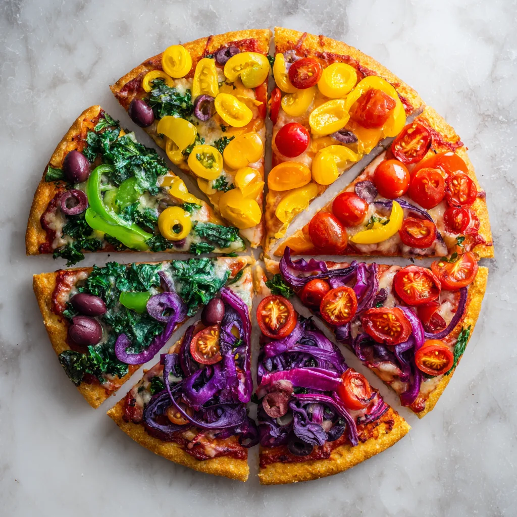 Vegan Rainbow Veggie Pizza: A Colorful Addition to Your Earth Day